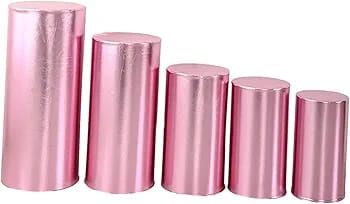 Plinths cover metallic pink