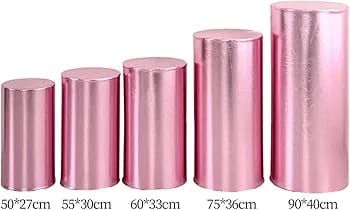 Plinths cover metallic pink