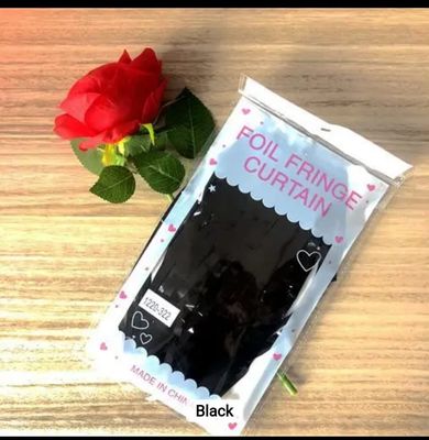 Black Foil Fringe Curtain