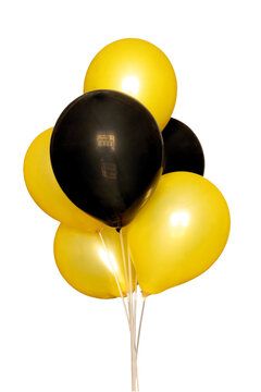 Black &amp; Gold Birthday Balloons with Weights
