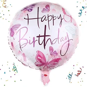 Pink &amp; White Birthday Balloons