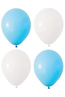 Happy Birthday Balloons with Weights (blue &amp; white)