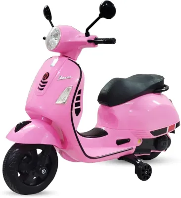 Kids Electric Ride on Motorcycle Vespa Pink
