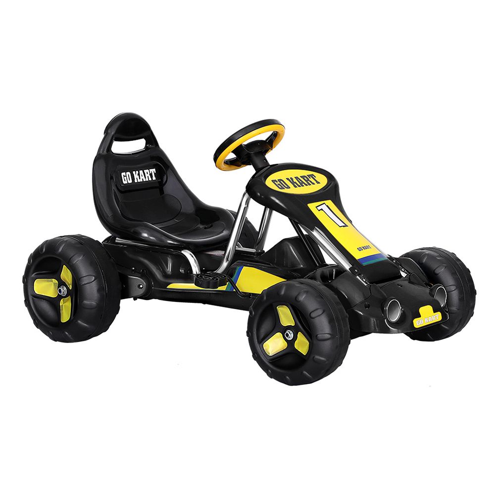 Kids Pedal Go Kart Ride On Racing Car Plastic Tyre Black