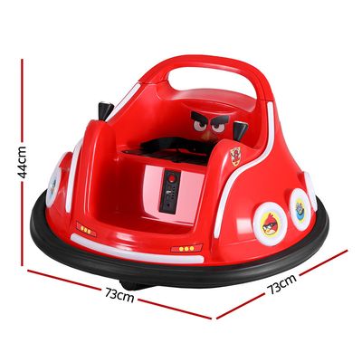 Kids Ride On Car Bumper Electric Cars Remote Angry Birds Stickers Red