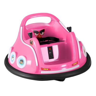 Kids Ride On Car Bumper Electric Cars Remote Angry Birds Stickers Pink