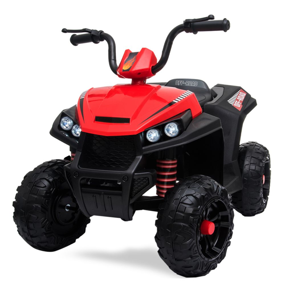 ROVO Kids Electric Ride On ATV Quad Bike Battery Powered, Red and Black