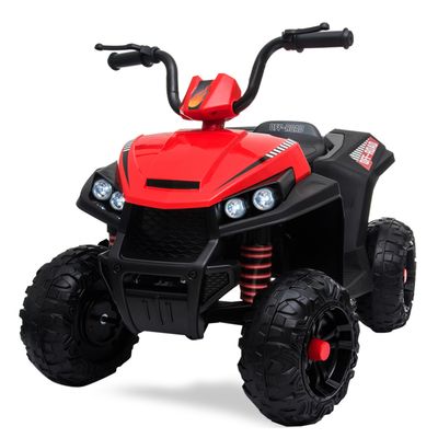 ROVO Kids Electric Ride On ATV Quad Bike Battery Powered, Red and Black
