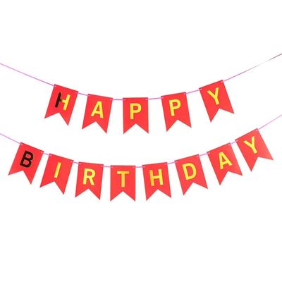 Happy Birthday Banner Red