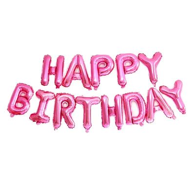 HAPPY BIRTHDAY Foil Balloon (pink)