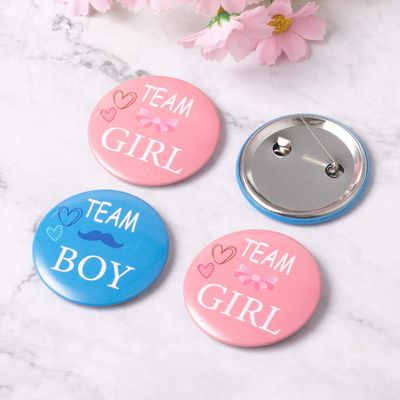 Gender Reveal Boy or Girl Team Badge