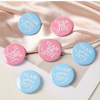 Gender Reveal Boy or Girl Team Badge