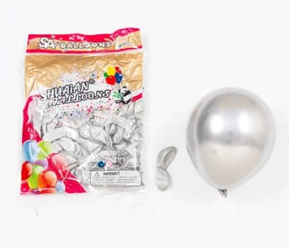 Chrome Silver  5 inch Balloon 