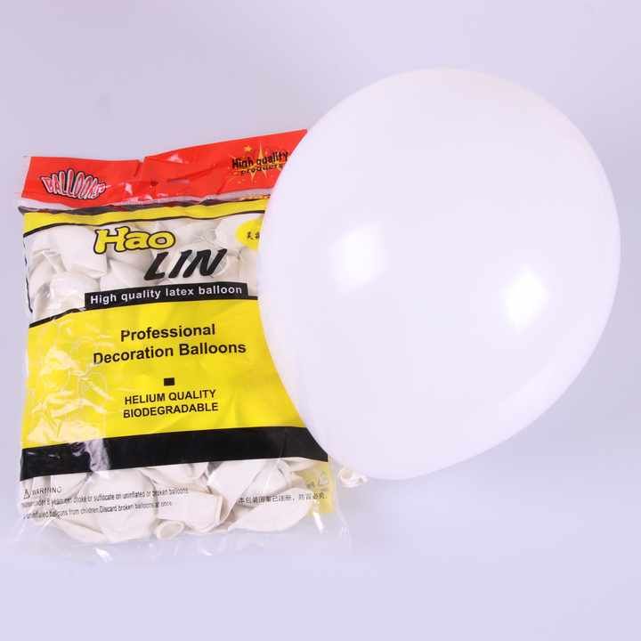 White latex 12inch balloon