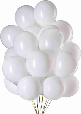 White latex 12inch balloon