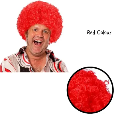 Red Afro Party Wig
