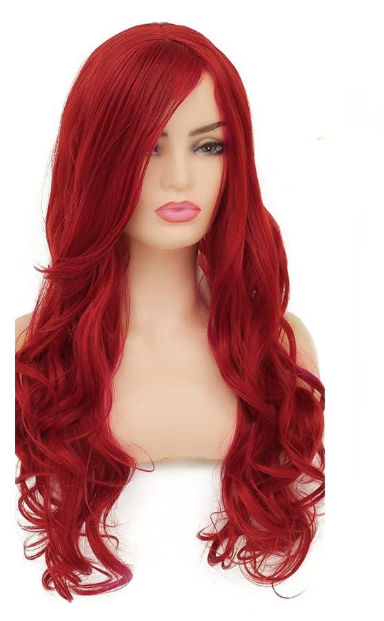 Red Curly Wavy Party Wig