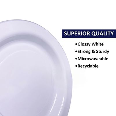 50x Party Plastic Dinner Plate