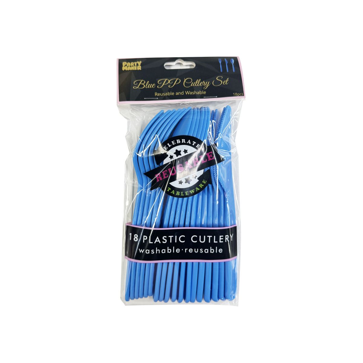 Blue PP Cutlery Set