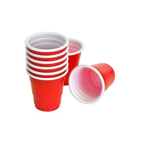 Mini Shot 2oz Red Plastic Cup (24pack)