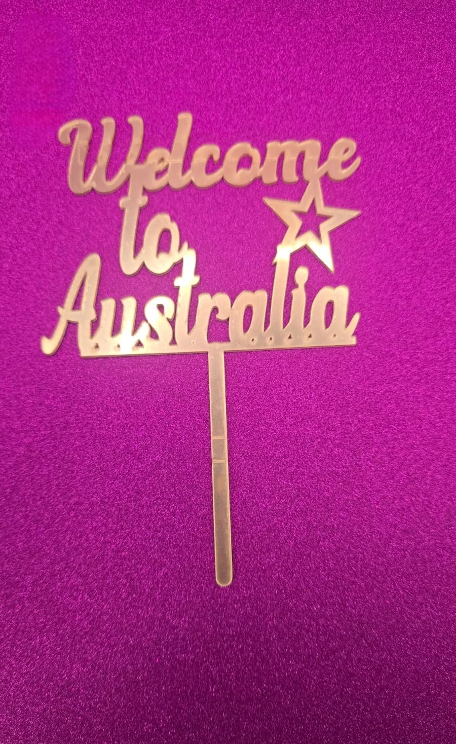 Cake Topper- Welcome to Australia