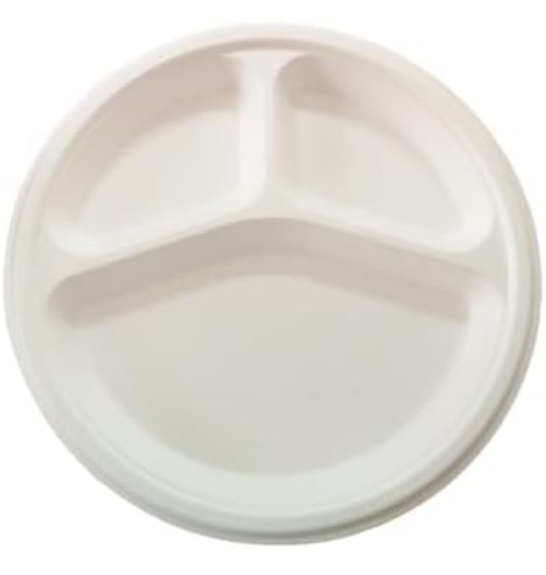 EcoNatural 26cm Compostable Sugarcane Plates – 30 Pack