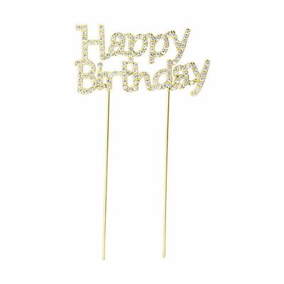 Happy Birthday Gold Cake Topper