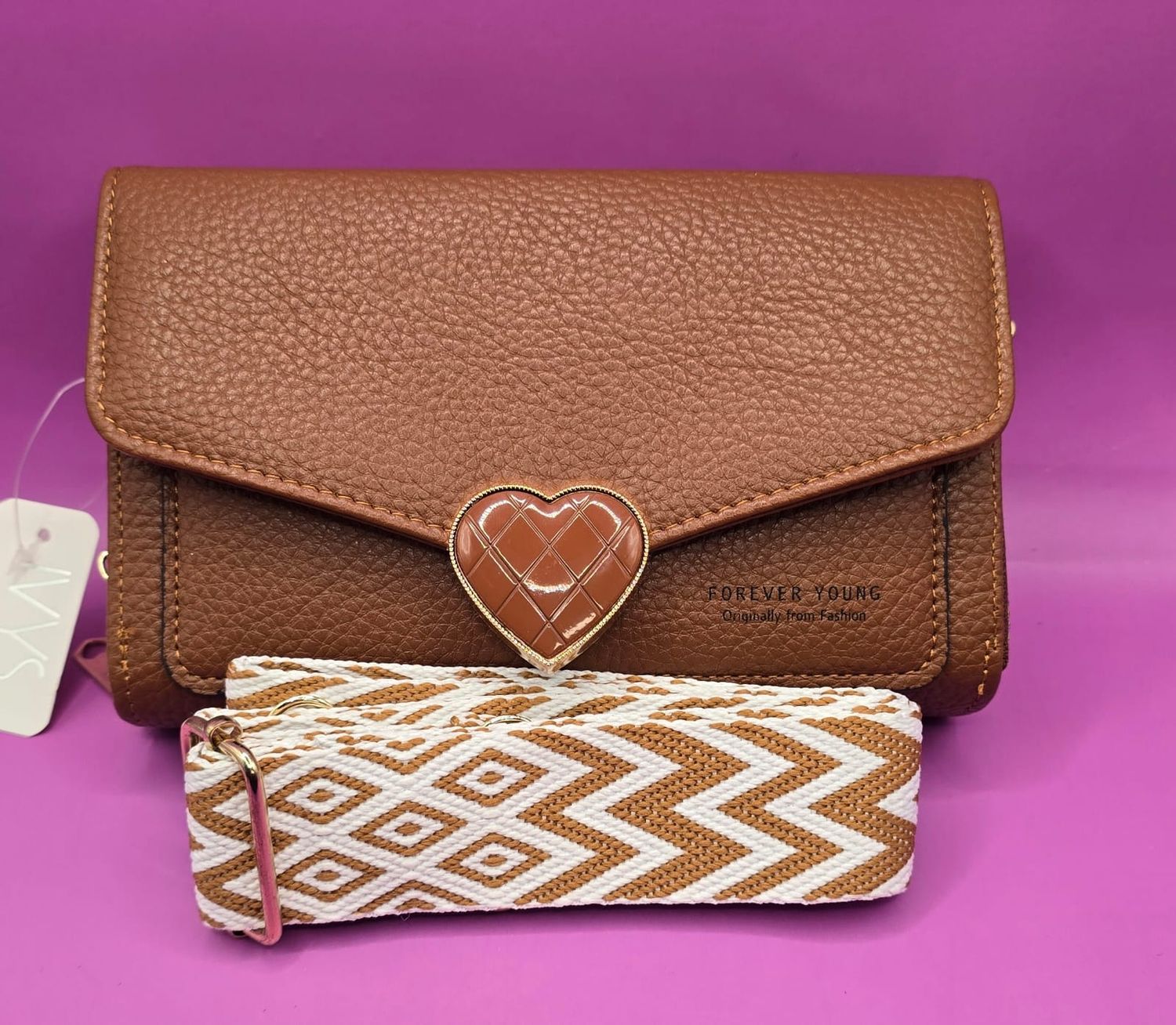 Forever Young 2-Piece Sling Bag Set – Heart Lock Edition