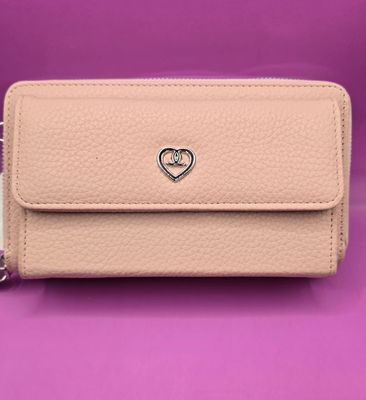 Blush Pink Crossbody Bag Set with Card Holder