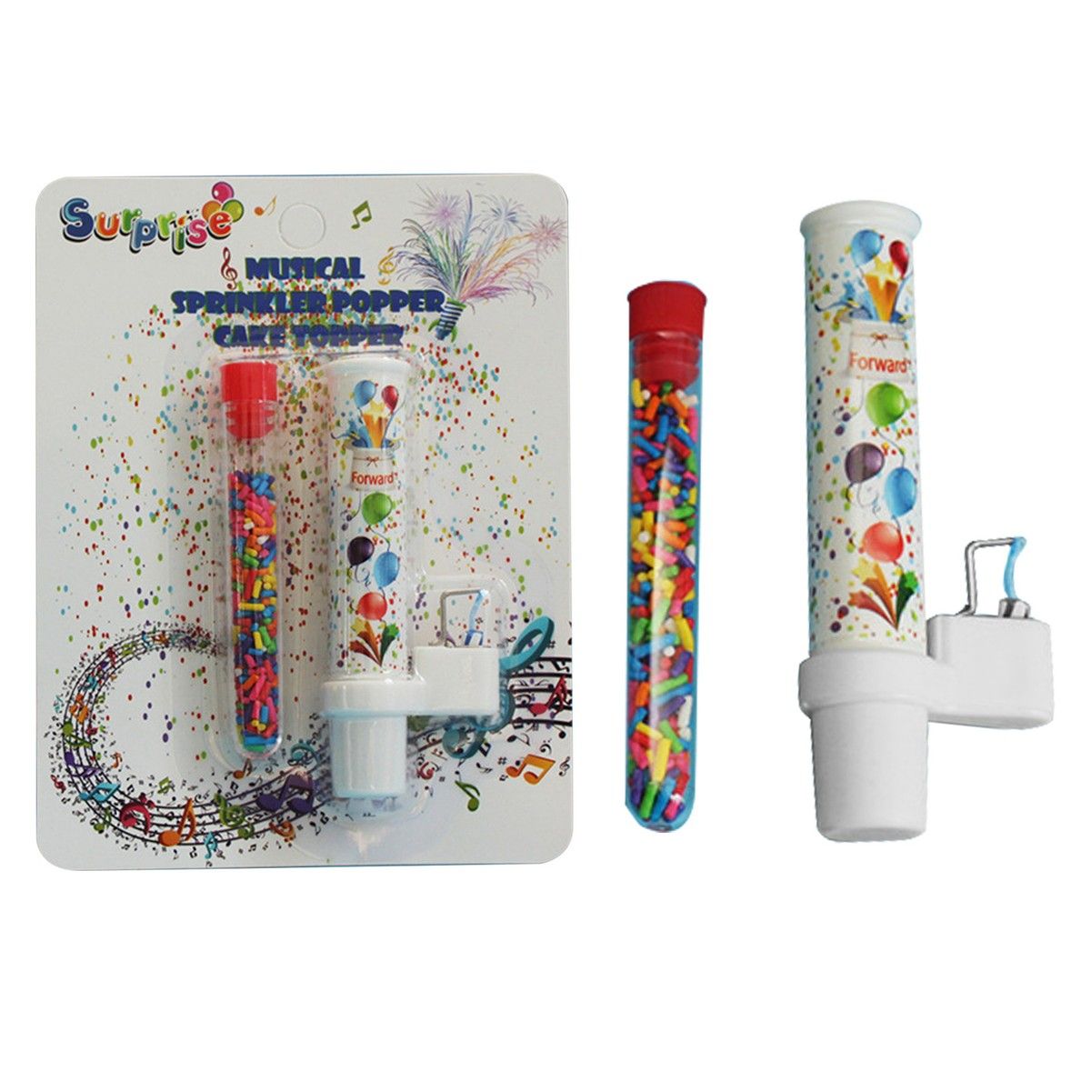 Musical Sprinkler Popper Cake Topper