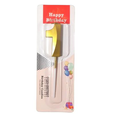 Number 1 Golden Candle
