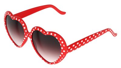 Red Heart Shaped Party Glasses