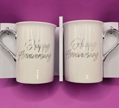 "Happy Anniversary" Mug Set