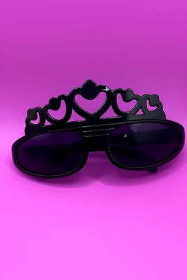 Black Tiara Party Glasses