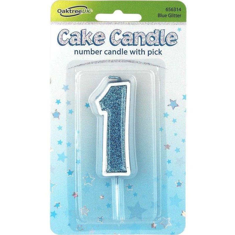 Number 1 Sparkling Cake Candle
