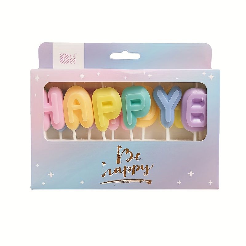 Multicolour Happy Birthday Letter Candle