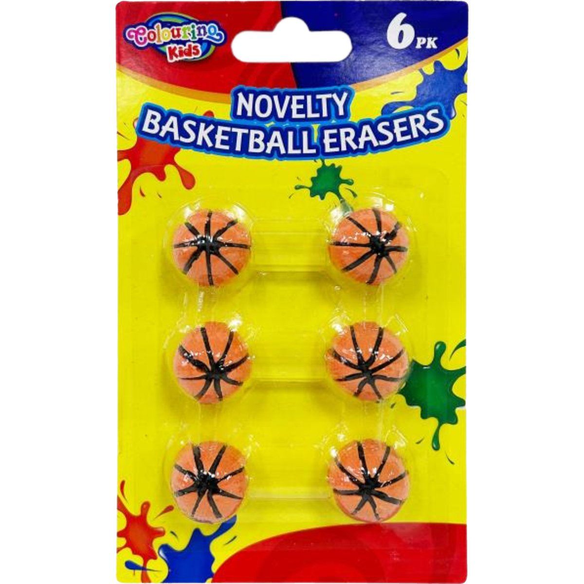 Basketball Erasers 6pack