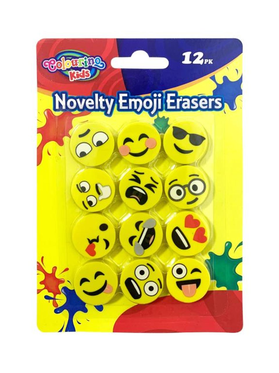 12 Emoji Erasers Pack
