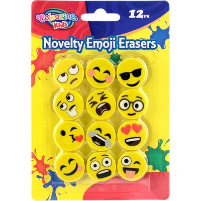 12 Emoji Erasers Pack