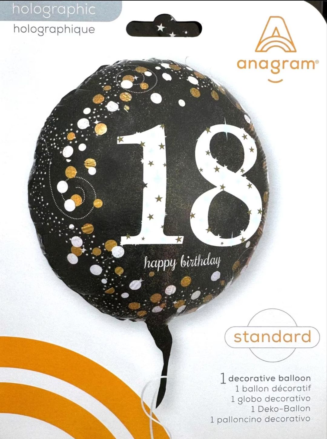 &quot;18 Happy Birthday&quot; Foil Balloon
