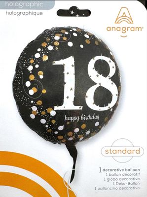 &quot;18 Happy Birthday&quot; Foil Balloon