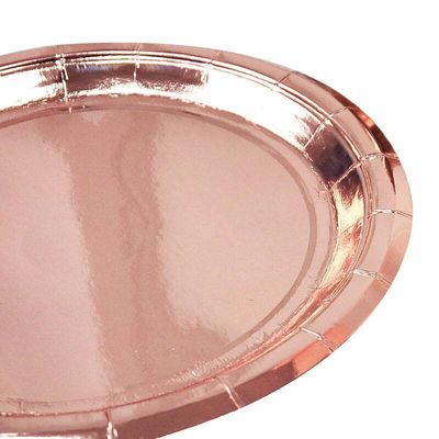 Rose Gold Paper Plates – 7" (8 Pack)