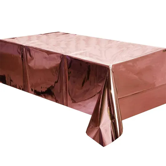 Plastic Table Cloth - Rose Gold