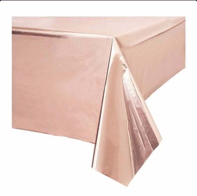Plastic Table Cloth - Rose Gold