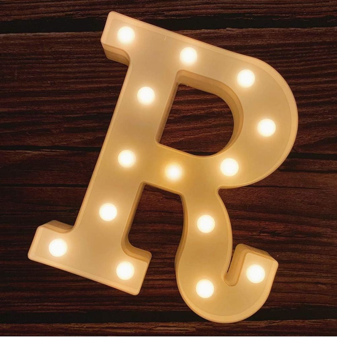 White LED Marquee Light – Letter R