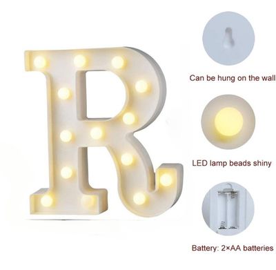 White LED Marquee Light – Letter R