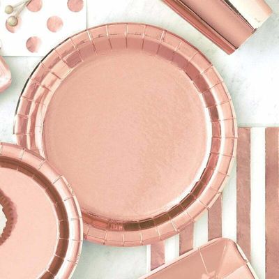 Rose Gold Paper Plates – 7&quot; (8 Pack)