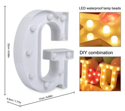 White LED Marquee Light – Letter G