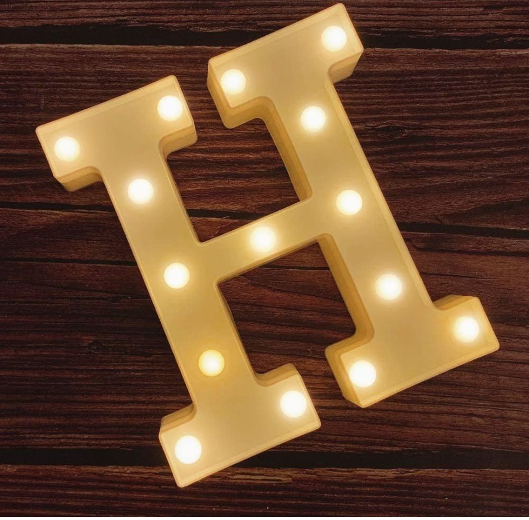 White LED Marquee Light – Letter H