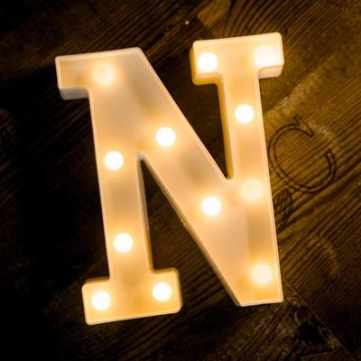 White LED Marquee Light – Letter N